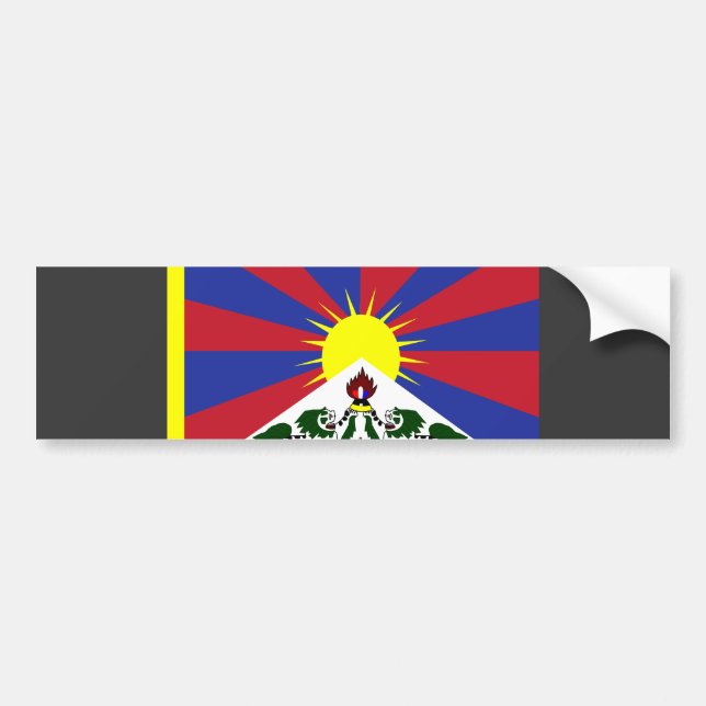 Autocollant De Voiture Drapeau du Thibet (Devant)