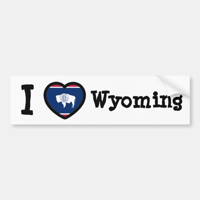 Autocollant De Voiture Drapeau du Wyoming (Devant)
