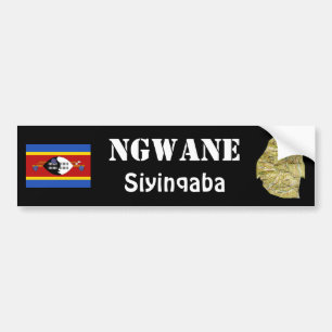 Autocollant De Voiture Drapeau Eswatini + Sticker pare-chocs