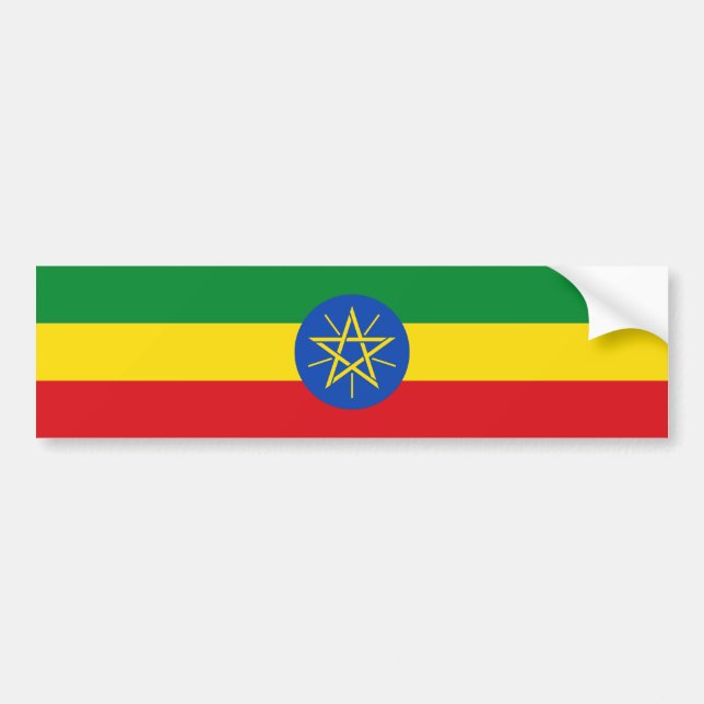 Autocollant De Voiture Drapeau Éthiopie (Devant)