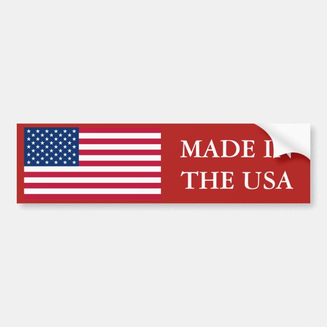 Autocollant De Voiture Drapeau Fabriqué Aux États-Unis (Devant)