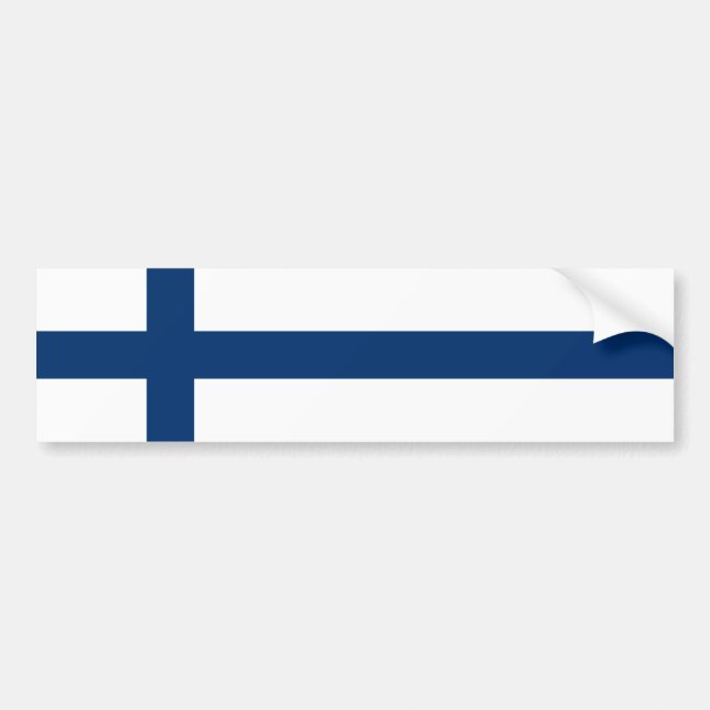 Autocollant De Voiture Drapeau Finlande (Devant)