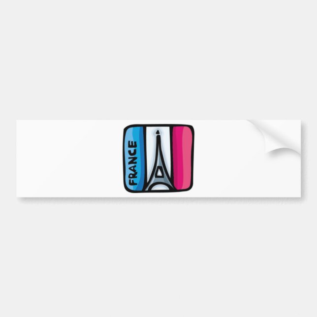 Autocollant De Voiture Drapeau français - France (Devant)