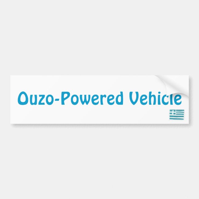 Autocollant De Voiture Drapeau grec, véhicule Ouzo-Actionné (Devant)