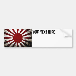 Autocollant De Voiture Drapeau grunge noir du Japon Soleil Levant