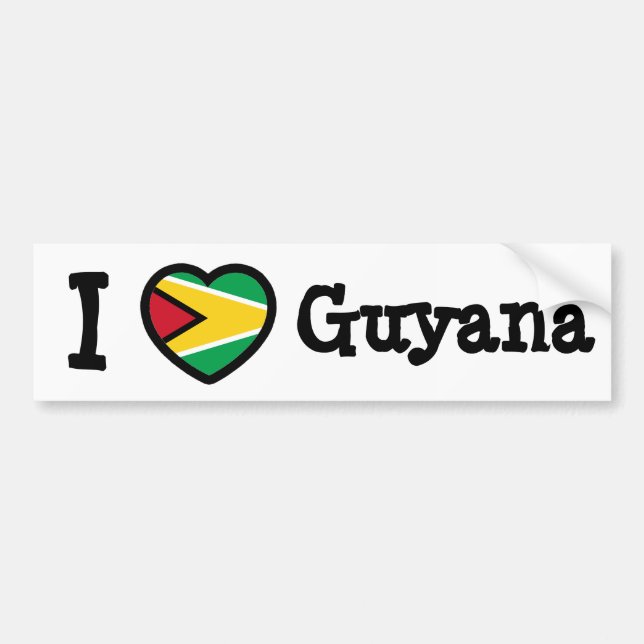 Autocollant De Voiture Drapeau Guyana (Devant)