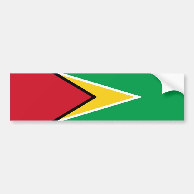 Autocollant De Voiture Drapeau Guyana (Devant)