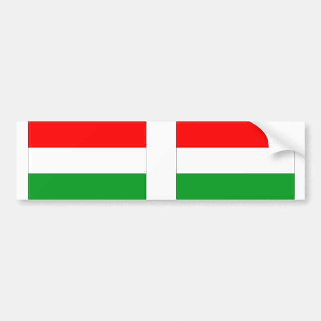 Autocollant De Voiture Drapeau Hongrie (Devant)