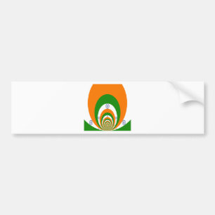 Autocollant De Voiture Drapeau indien Kaleidoscope : Unité et patriotisme