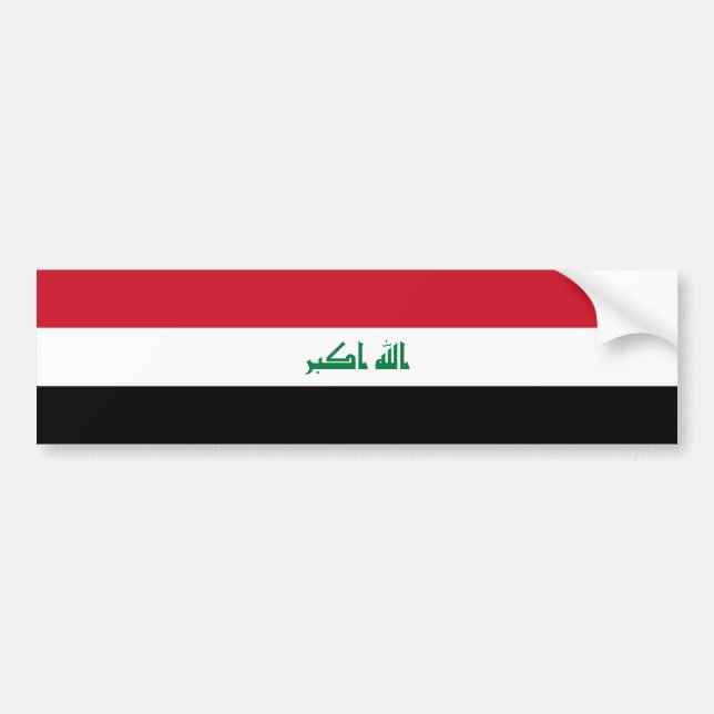 Autocollant De Voiture Drapeau Iraq (Devant)