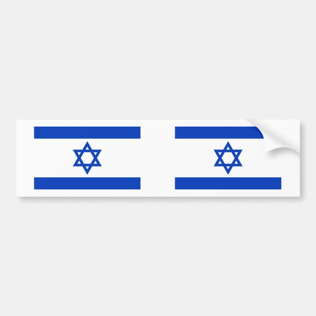 Autocollant De Voiture Drapeau Israël (Devant)