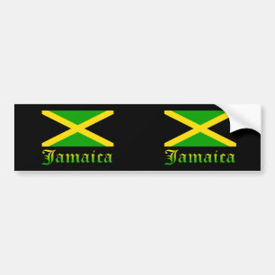 Autocollant De Voiture Drapeau jamaïcain, noir, vert et jaune