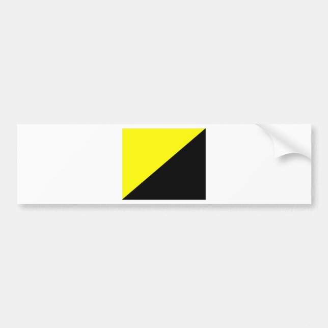 Autocollant De Voiture Drapeau jaune et noir de capitalisme d'Anarcho (Devant)