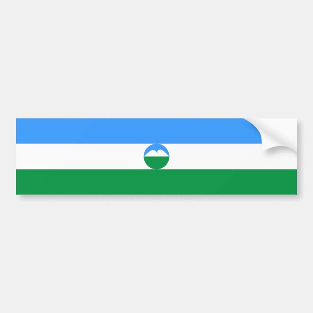 Autocollant De Voiture Drapeau Kabardino Balkaria (Devant)