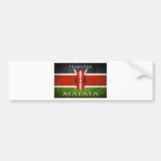 Autocollant De Voiture Drapeau kenyan Hakuna Matata