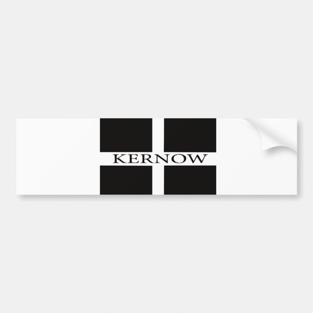 Autocollant De Voiture Drapeau Kernow (Cornouailles) (Devant)