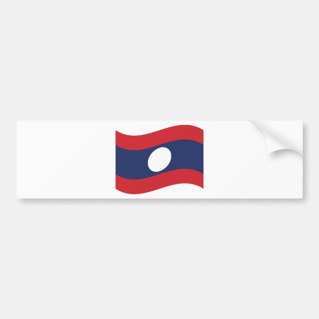 Autocollant De Voiture Drapeau Laos (Devant)