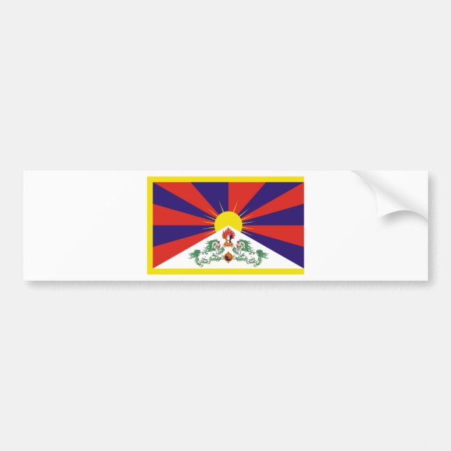 Autocollant De Voiture Drapeau libre du Thibet (Devant)