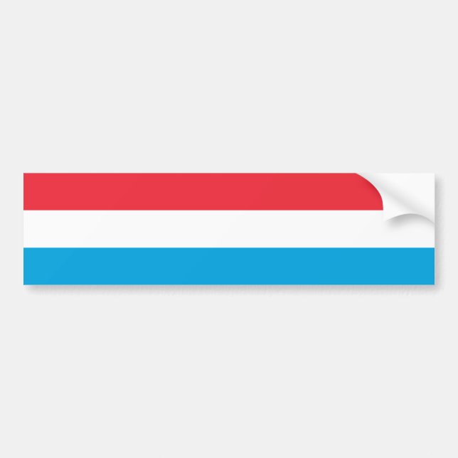 Autocollant De Voiture Drapeau Luxembourg (Devant)