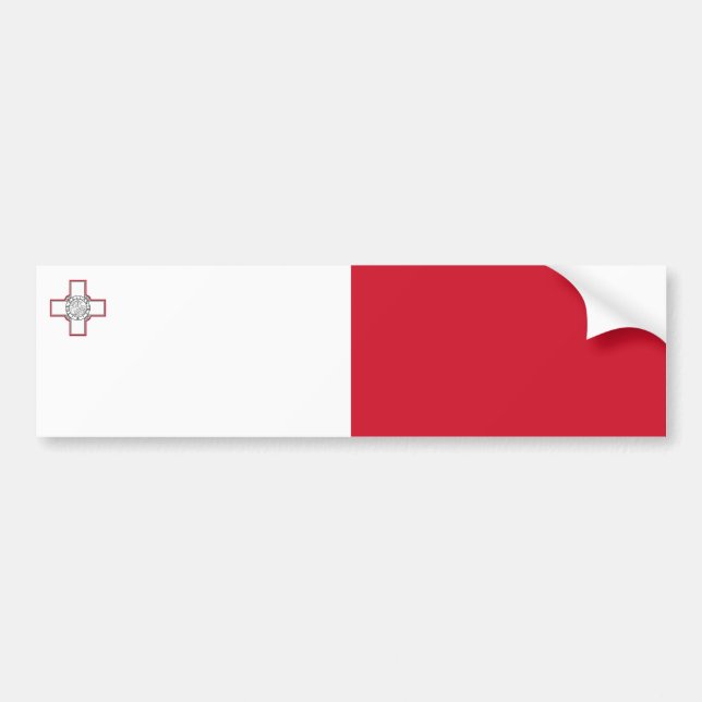 Autocollant De Voiture Drapeau Malte (Devant)