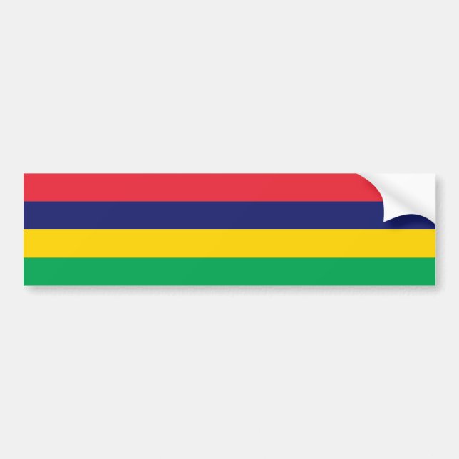 Autocollant De Voiture Drapeau Maurice (Devant)