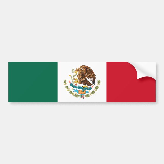 Autocollant De Voiture Drapeau mexicain (Mexique) (Devant)