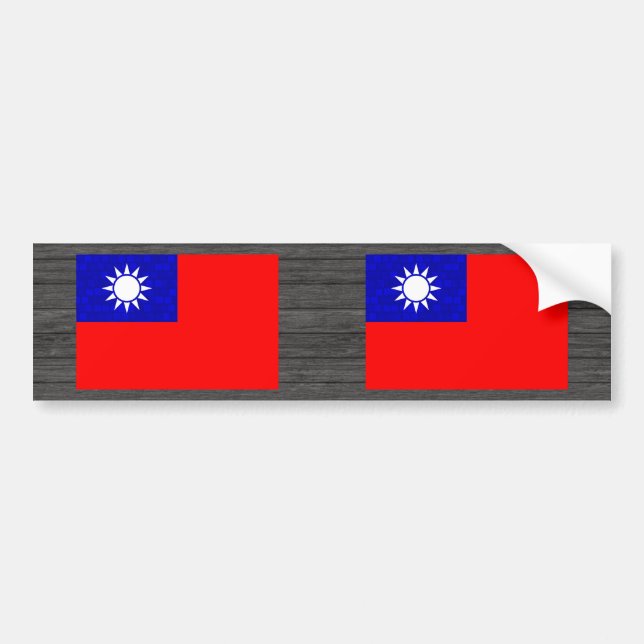 Autocollant De Voiture Drapeau moderne de Taiwanais de motif (Devant)