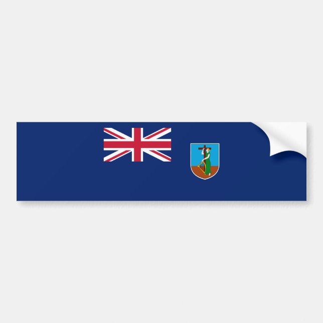 Autocollant De Voiture Drapeau Montserrat (Devant)