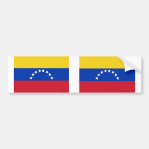 Autocollant De Voiture Drapeau national de DEUX Venezuela