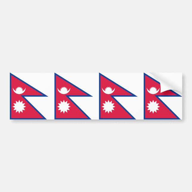 Autocollant De Voiture Drapeau népalais (Devant)