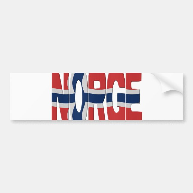 Autocollant De Voiture Drapeau Norvège (Devant)