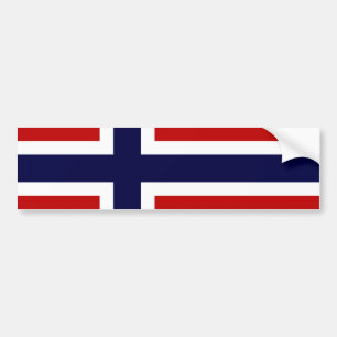 Autocollant De Voiture Drapeau norvégien - Kongeriket Norge - Norsk Flagg