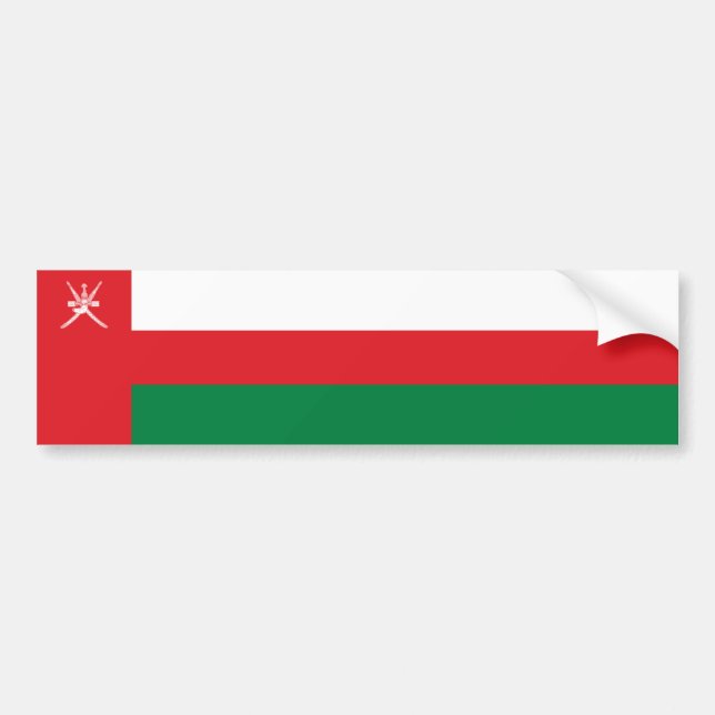 Autocollant De Voiture Drapeau Oman (Devant)