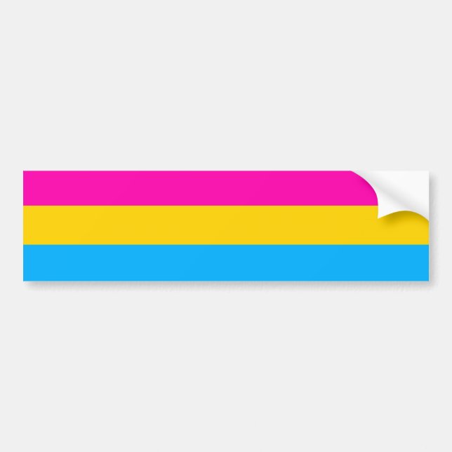 Autocollant De Voiture Drapeau Pansexual de fierté (Devant)