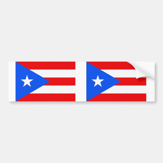 Autocollant De Voiture Drapeau Porto Rico (Devant)