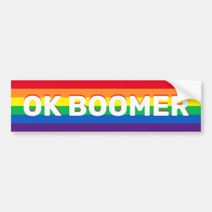 Autocollant De Voiture Drapeau Rainbow Pride Ok Boomer Meme