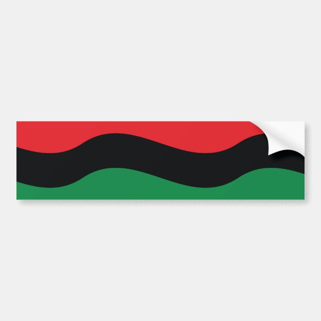 Autocollant De Voiture Drapeau rouge, noir et vert (Devant)