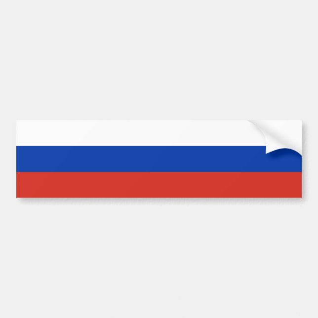 Autocollant De Voiture Drapeau russe (Russie) (Devant)