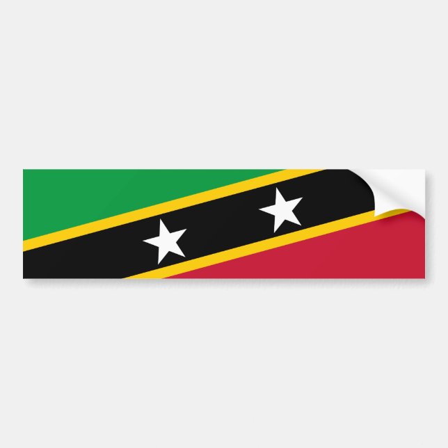Autocollant De Voiture Drapeau Saint-Kitts-et-Nevis (Devant)