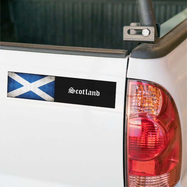 Autocollant De Voiture Drapeau Scotland Grunge (Sur camion)