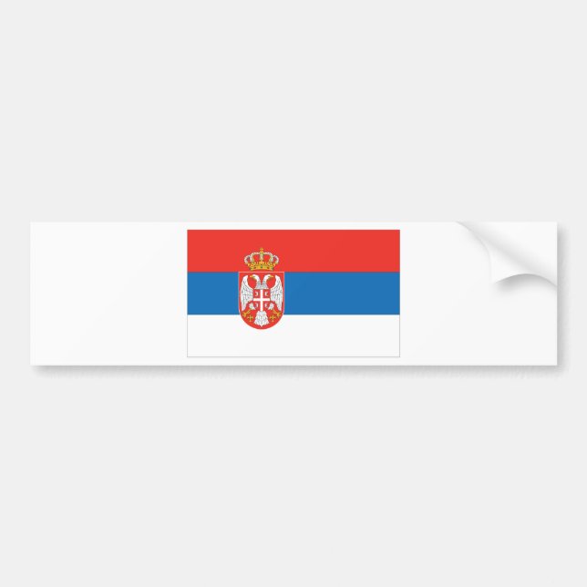 Autocollant De Voiture Drapeau serbe (Devant)