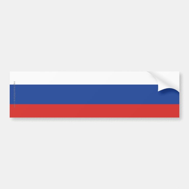 Autocollant De Voiture Drapeau simple de la Russie (Devant)