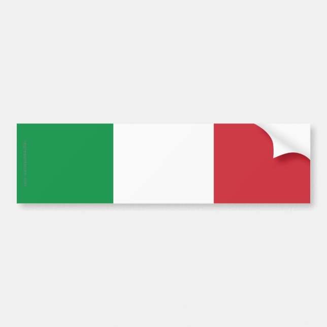 Autocollant De Voiture Drapeau simple de l'Italie (Devant)