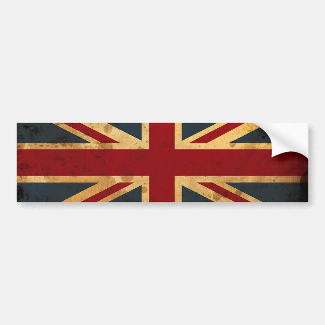 Autocollant De Voiture Drapeau souillé d'Union Jack R-U (Devant)