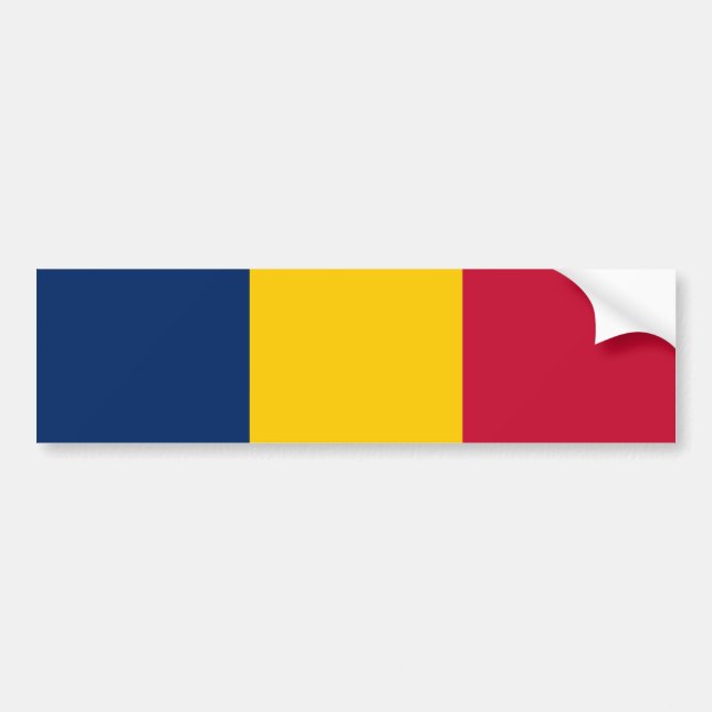 Autocollant De Voiture Drapeau Tchad (Devant)