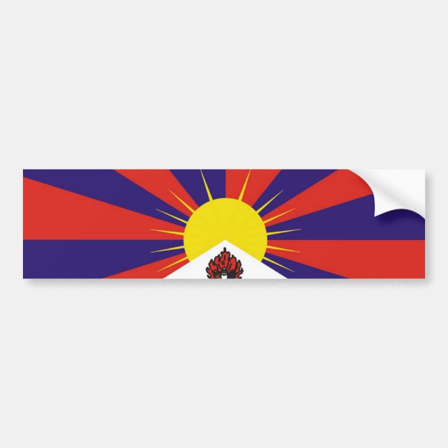 Autocollant De Voiture Drapeau tibétain (Devant)