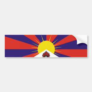 Autocollant De Voiture Drapeau tibétain Bumpersticker
