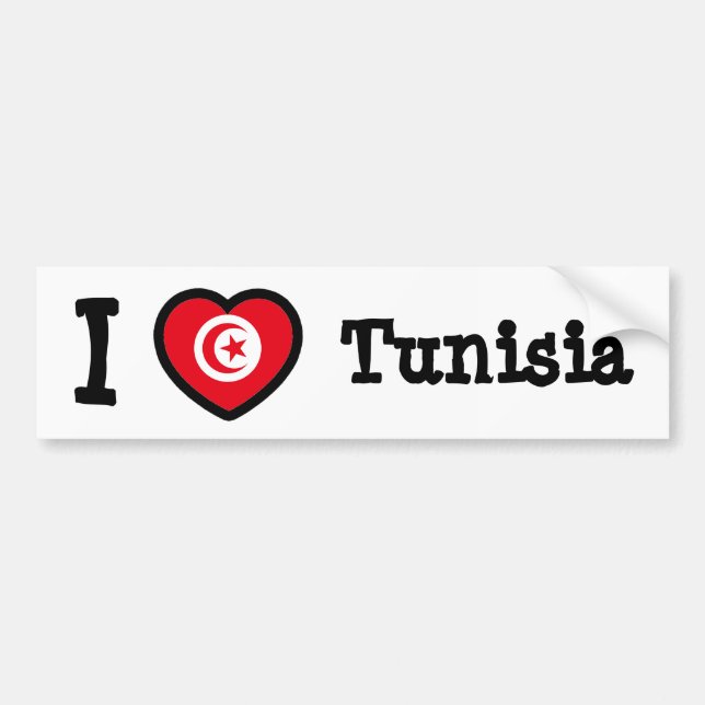 Autocollant De Voiture Drapeau tunisien (Devant)