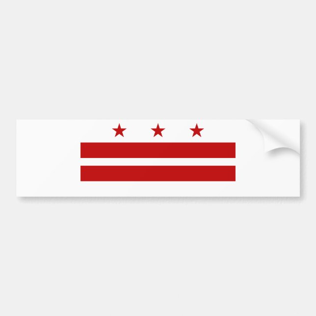 Autocollant De Voiture Drapeau Washington DC (Devant)