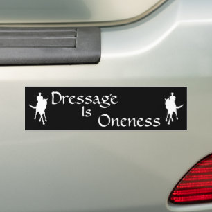 Autocollant De Voiture Dressage Est Un Seul Cheval Et Rider